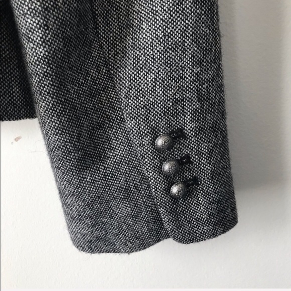 ANN TAYLOR Grey Structured Tweed Blazer - Picture 6 of 7